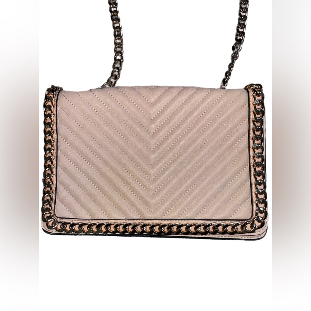 Aldo Tan Quilted Crossbody Bag with Flap Closure